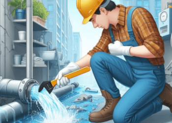 repair burst water pipe